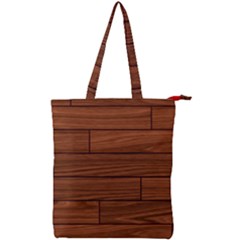 Seamless Wooden Planks Brown Wooden Background Double Zip Up Tote Bag by kyorashop23