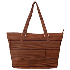 Seamless Wooden Planks Brown Wooden Background Full Print Shoulder Bag by kyorashop23