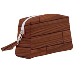 Seamless Wooden Planks Brown Wooden Background Wristlet Pouch Bag (large) by kyorashop23