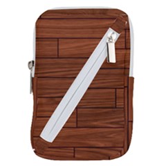 Seamless Wooden Planks Brown Wooden Background Belt Pouch Bag (large) by kyorashop23