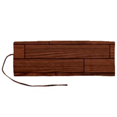 Seamless Wooden Planks Brown Wooden Background Roll Up Canvas Pencil Holder (m)