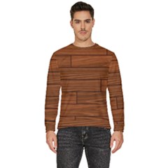 Seamless Wooden Planks Brown Wooden Background Men s Fleece Sweatshirt