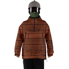 Seamless Wooden Planks Brown Wooden Background Men s Ski And Snowboard Waterproof Breathable Jacket