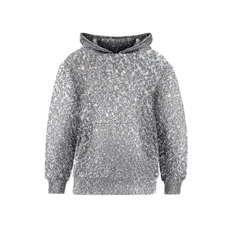 Silver Glitter Texture, Light Creative Background Kids  Pullover Hoodie