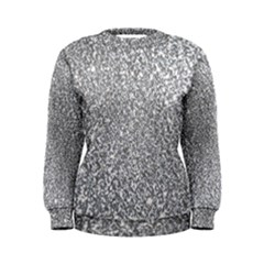 Silver Glitter Texture, Light Creative Background Women s Sweatshirt