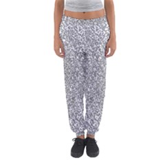 Silver Glitter Texture, Light Creative Background Women s Jogger Sweatpants by kyorashop23