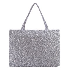 Silver Glitter Texture, Light Creative Background Medium Tote Bag by kyorashop23