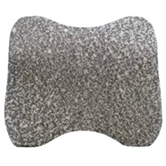 Silver Glitter Texture, Light Creative Background Velour Head Support Cushion by kyorashop23