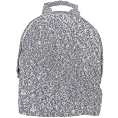 Silver Glitter Texture, Light Creative Background Mini Full Print Backpack by kyorashop23