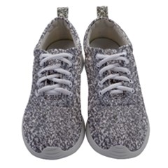 Silver Glitter Texture, Light Creative Background Women Athletic Shoes by kyorashop23