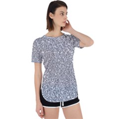 Silver Glitter Texture, Light Creative Background Perpetual Short Sleeve T-shirt by kyorashop23