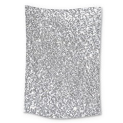 Silver Glitter Texture, Light Creative Background Large Tapestry by kyorashop23