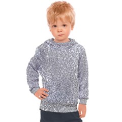 Silver Glitter Texture, Light Creative Background Kids  Hooded Pullover by kyorashop23