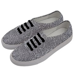 Silver Glitter Texture, Light Creative Background Men s Classic Low Top Sneakers by kyorashop23