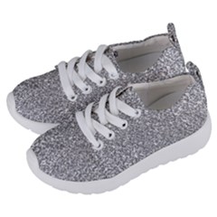 Silver Glitter Texture, Light Creative Background Kids  Lightweight Sports Shoes by kyorashop23