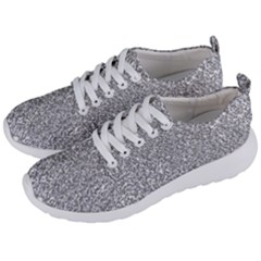 Silver Glitter Texture, Light Creative Background Men s Lightweight Sports Shoes by kyorashop23