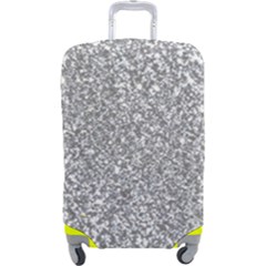 Silver Glitter Texture, Light Creative Background Luggage Cover (large) by kyorashop23