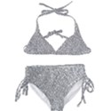 Silver Glitter Texture, Light Creative Background Kids  Classic Bikini Set View1