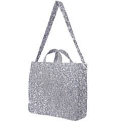 Silver Glitter Texture, Light Creative Background Square Shoulder Tote Bag by kyorashop23