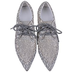 Silver Glitter Texture, Light Creative Background Pointed Oxford Shoes by kyorashop23