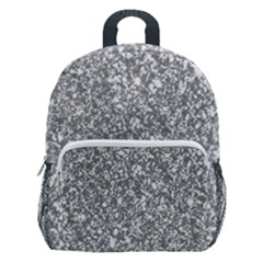 Silver Glitter Texture, Light Creative Background Kids  Age 5-10 Lightweight School Backpack With Side Pockets by kyorashop23