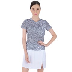 Silver Glitter Texture, Light Creative Background Women s Sports Top by kyorashop23