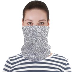 Silver Glitter Texture, Light Creative Background Face Seamless Bandana (adult) by kyorashop23