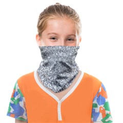 Silver Glitter Texture, Light Creative Background Face Covering Bandana (kids) by kyorashop23