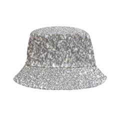 Silver Glitter Texture, Light Creative Background Inside Out Bucket Hat by kyorashop23