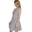 Silver Glitter Texture, Light Creative Background Cap Sleeve High Waist Dress View2