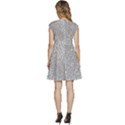 Silver Glitter Texture, Light Creative Background Cap Sleeve High Waist Dress View4