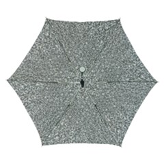 Silver Glitter Texture, Light Creative Background Automatic Folding Umbrella With Case (small) by kyorashop23