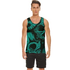 Skulls Men s Wide Collar Tank Top by kyorashop23