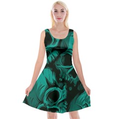 Skulls Reversible Velvet Sleeveless Dress