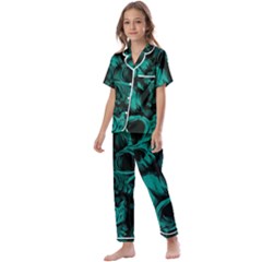 Skulls Kids  Satin Short Sleeve Pajamas Set by kyorashop23