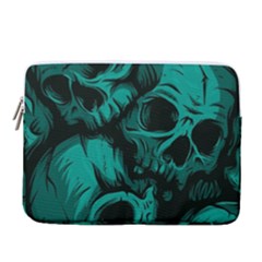 Skulls 14  Vertical Laptop Sleeve Case With Pocket