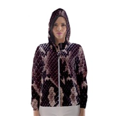 Snake Skin, Reptile Skin, Snake Skin Textures, Brown Snake Women s Hooded Windbreaker