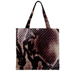 Snake Skin, Reptile Skin, Snake Skin Textures, Brown Snake Zipper Grocery Tote Bag by kyorashop23