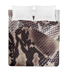 Snake Skin, Reptile Skin, Snake Skin Textures, Brown Snake Duvet Cover Double Side (full/ Double Size)