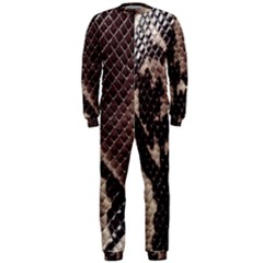 Snake Skin, Reptile Skin, Snake Skin Textures, Brown Snake Onepiece Jumpsuit (men)