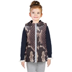 Snake Skin, Reptile Skin, Snake Skin Textures, Brown Snake Kids  Hooded Puffer Vest