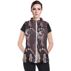 Snake Skin, Reptile Skin, Snake Skin Textures, Brown Snake Women s Puffer Vest