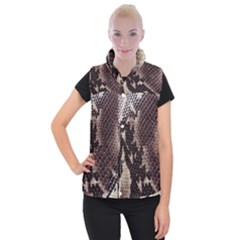 Snake Skin, Reptile Skin, Snake Skin Textures, Brown Snake Women s Button Up Vest