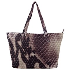 Snake Skin, Reptile Skin, Snake Skin Textures, Brown Snake Full Print Shoulder Bag by kyorashop23