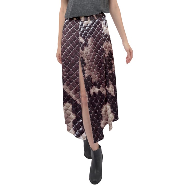 Snake Skin, Reptile Skin, Snake Skin Textures, Brown Snake Velour Split Maxi Skirt