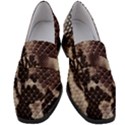 Snake Skin, Reptile Skin, Snake Skin Textures, Brown Snake Women s Chunky Heel Loafers View1