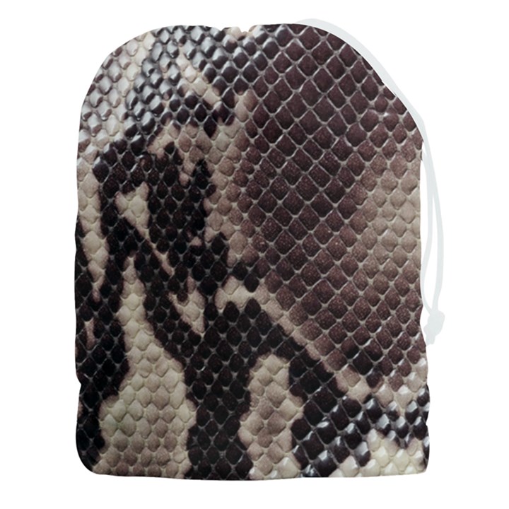 Snake Skin, Reptile Skin, Snake Skin Textures, Brown Snake Drawstring Pouch (3XL)