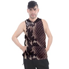 Snake Skin, Reptile Skin, Snake Skin Textures, Brown Snake Men s Sleeveless Hoodie by kyorashop23