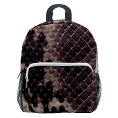 Snake Skin, Reptile Skin, Snake Skin Textures, Brown Snake Kids  Age 5-10 Lightweight School Backpack With Side Pockets by kyorashop23