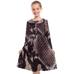 Snake Skin, Reptile Skin, Snake Skin Textures, Brown Snake Kids  Midi Sailor Dress